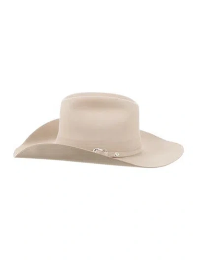Pre-owned Stetson Suede Cowboy Hat In Neutrals