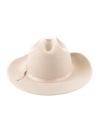 Pre-owned Stetson Suede Fedora Hat In Neutral