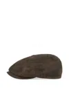 Stetson Suede Flat Cap In Brown