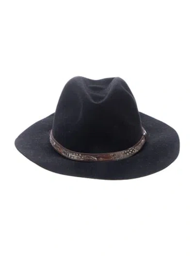 Pre-owned Stetson Velvet Fedora Hat In Black