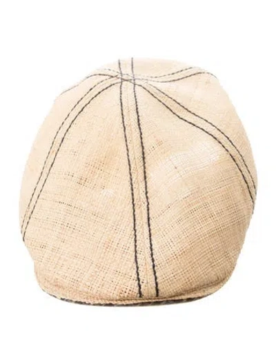 Pre-owned Stetson Viscose Newsboy Hat In Neutral