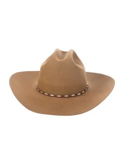 Pre-owned Stetson Wide Brim Fedora In Brown