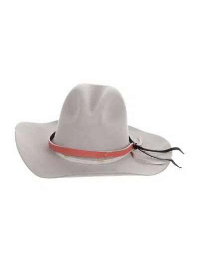 Pre-owned Stetson Wide Brim Fedora In Neutrals