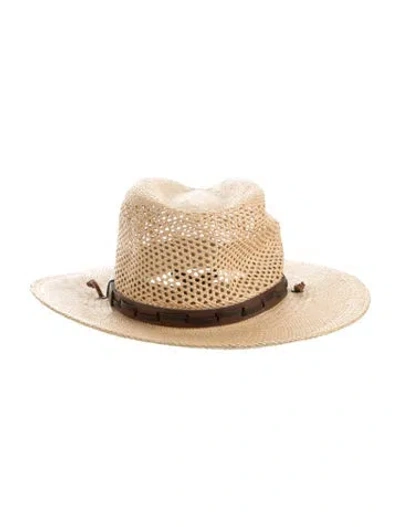 Pre-owned Stetson Wide Brim Straw Hat In Neutral