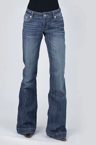 Stetson Women's Diangle Pieced Back Pocket Jean In Blue