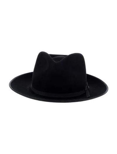 Pre-owned Stetson Women's Fedora Hat W/tags In Black