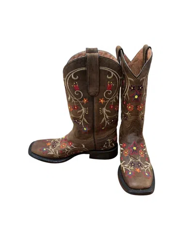 Stetson Women's Floral Flow Boots In Brown