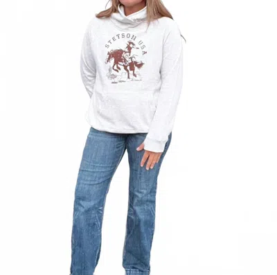 Stetson Women's Lady Bronc Rider Hoodie In White