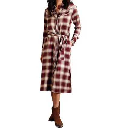 Stetson Women's Ombre Plaid Dress In Red In Multi