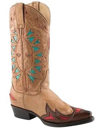 Pre-owned Stetson Women's Penny Western Boot - Snip Toe - 12-021-6105-3507 Br In Brown