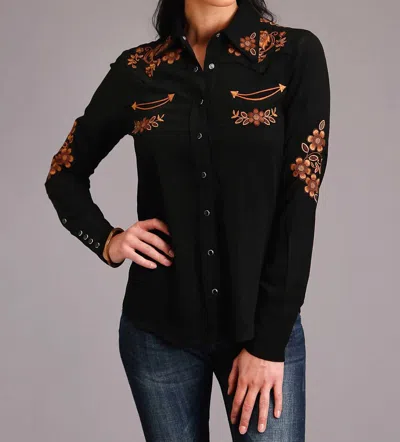 Stetson Women's  Western Blouse In Black