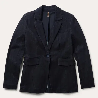 Stetson Women's Stretch Denim Blazer In Blue In Black