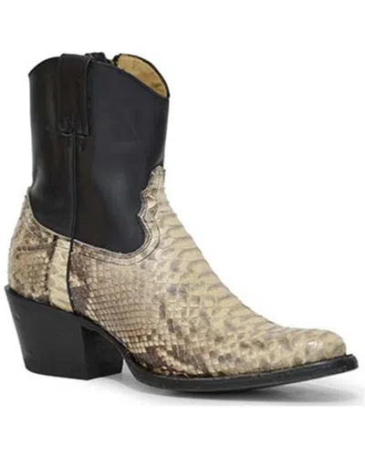 Pre-owned Stetson Women's Sydney Exotic Python Western Boot Snip Toe - 12-021-5110-4033 Bl In Black