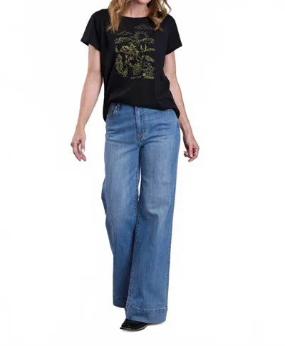 Stetson Women's Vintage Cowgirl Scene Print Shirt In Black