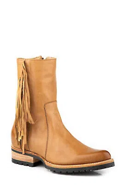 Pre-owned Stetson Womens Jenna Brown Calf Leather Ankle Boots