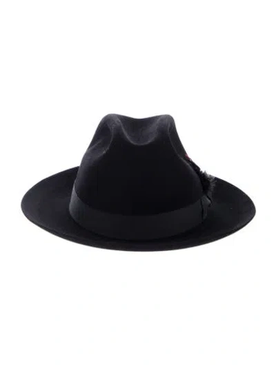 Pre-owned Stetson Wool Black Panama Hat