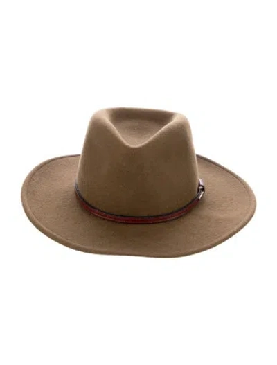 Pre-owned Stetson Wool Fedora In Brown