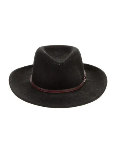 Pre-owned Stetson Wool Fedora Hat In Black