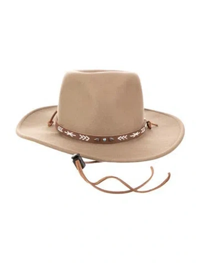 Pre-owned Stetson Wool Fedora Hat In Brown