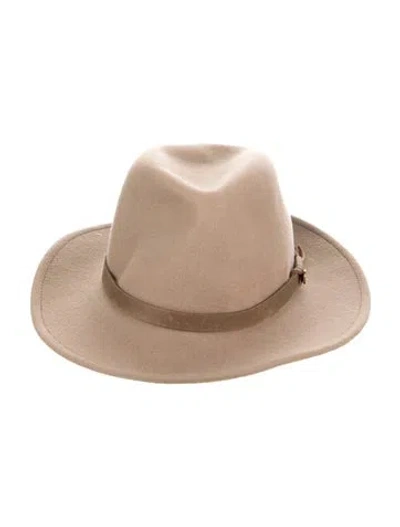 Pre-owned Stetson Wool Fedora Hat In Neutral