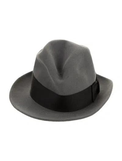 Pre-owned Stetson Wool Fedora Hat W/tags In Grey