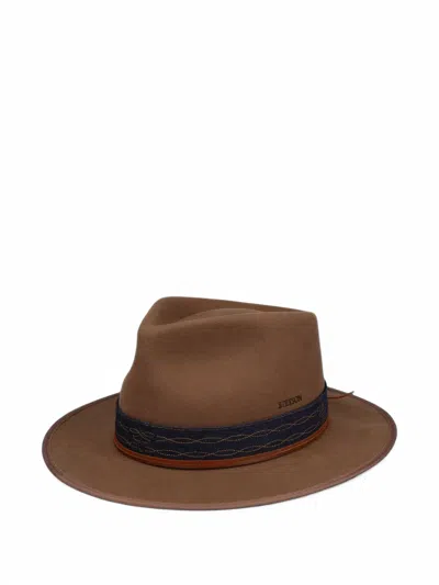 Stetson Wool Felt Fedora Hat In Brown