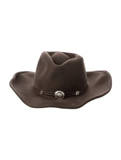 Pre-owned Stetson Wool Western Hat In Brown