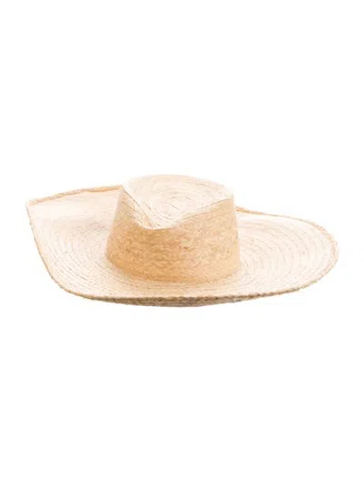 Pre-owned Stetson Woven Wide Brim Hat In Neutrals