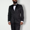 Steve Harvey Mens Classic Fit Floral Suit Jacket In Black
