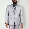 Steve Harvey Shantung Mens Classic Fit Suit Jacket In Gray