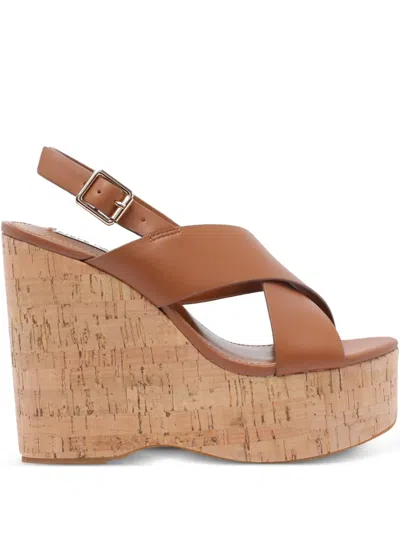 Steve Madden Infinity Platform Wedge Sandal In Brown