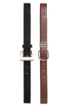 Steve Madden 2-for-1 Assorted Belts In Multi