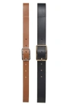 Steve Madden 2-for-1 Assorted Faux Leather Belts In Multi