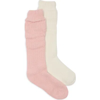 Steve Madden 2-pack Chainstitch Slouch Knee High Socks In Multi