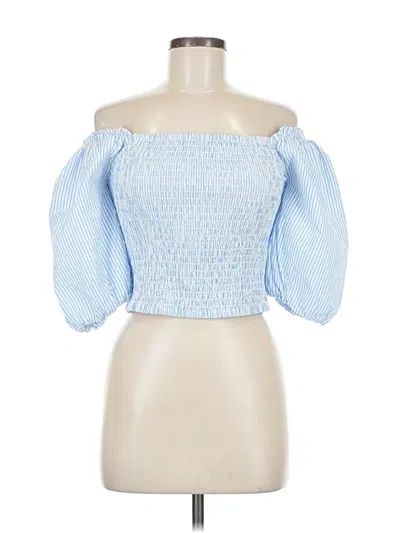 Pre-owned Steve Madden 3/4 Sleeve Blouse In Blue