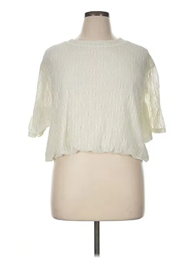 Pre-owned Steve Madden 3/4 Sleeve Blouse In Ivory