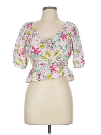 Pre-owned Steve Madden 3/4 Sleeve Blouse In Pink