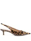 Steve Madden Kari Pointed Toe Kitten Heel Slingback Pump In Brown