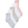 Steve Madden 5-pack Assorted Ankle Socks In Multi