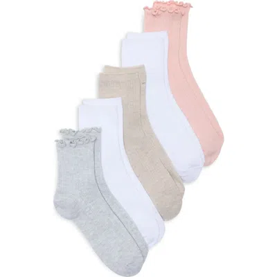 Steve Madden 5-pack Assorted Ankle Socks In Multi