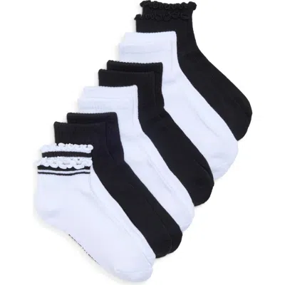 Steve Madden 6-pack Varsity Stripe Assorted Ankle Socks In Multi