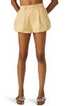 Steve Madden Abilene Bubble Hem Shorts In Neutral