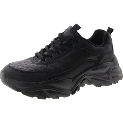 Steve Madden About Womens Faux Leather Lace-up Casual And Fashion Sneakers In Black