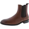 Steve Madden Adamo Mens Pull On Round Toe Chelsea Boots In Brown