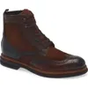 Steve Madden Addis Brogue Boot In Brown