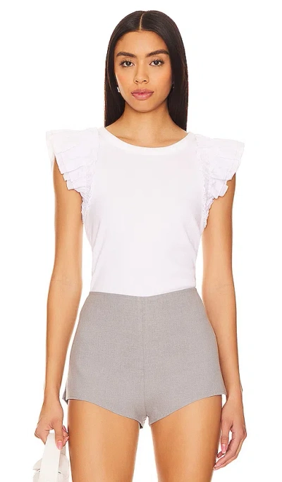 Steve Madden Adela Top In Optic White