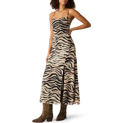 Steve Madden Adella Strappy Maxi Dress In Animal Print