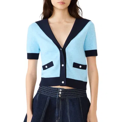 Steve Madden Aden Crop Sailor Sweater In Blue