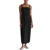 Steve Madden Adriana Smocked Maxi Dress In Black