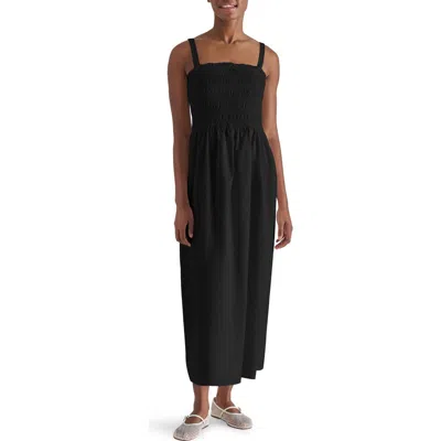 Steve Madden Adriana Smocked Maxi Dress In Black